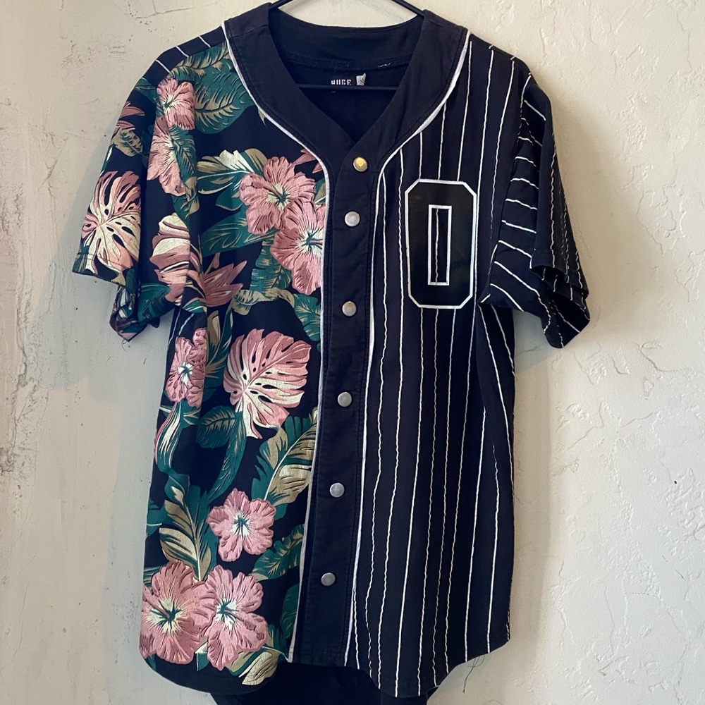 Jersey Tee Shirt Button Up